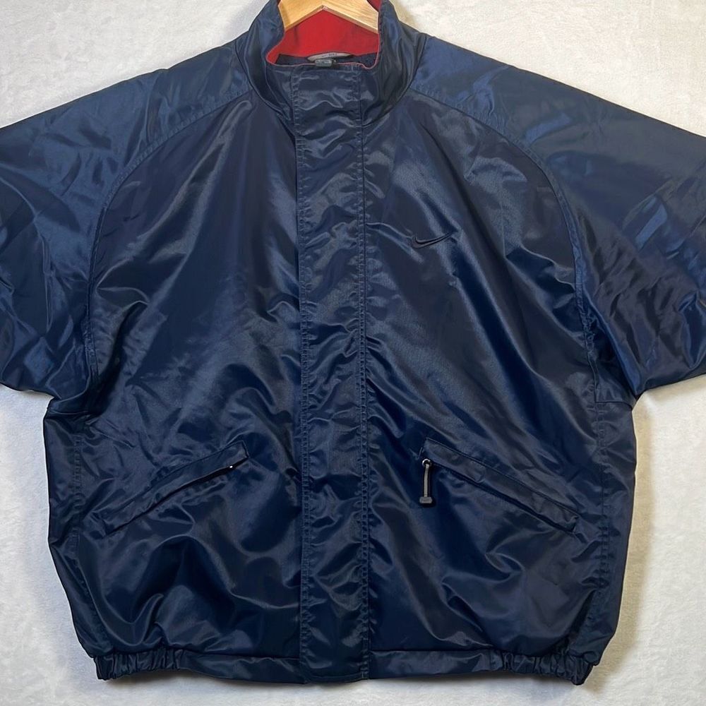 Nike Vintage Bomber Jacket Windbreaker Blue Vented F8 Jen Full Zip- Men Large